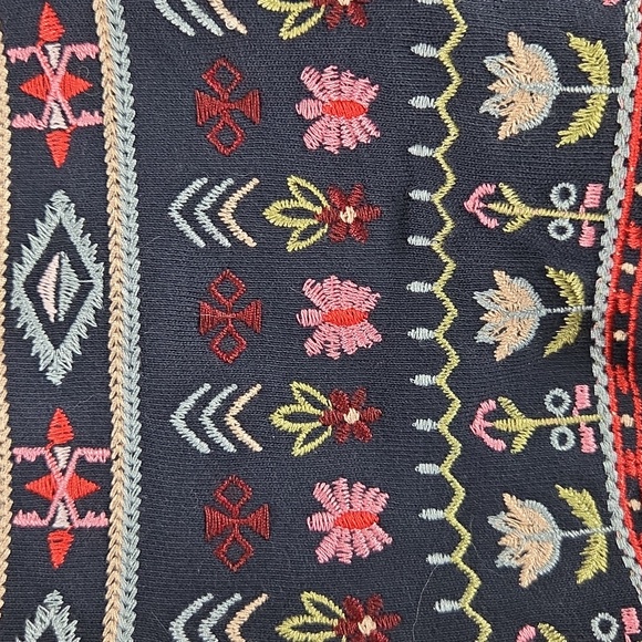 AK Floral Embroidered Hoodie 2XL NEW Navy BLUE - Picture 9 of 11